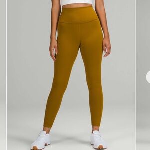 Lululemon Wunder Train Leggings Gold Spice
